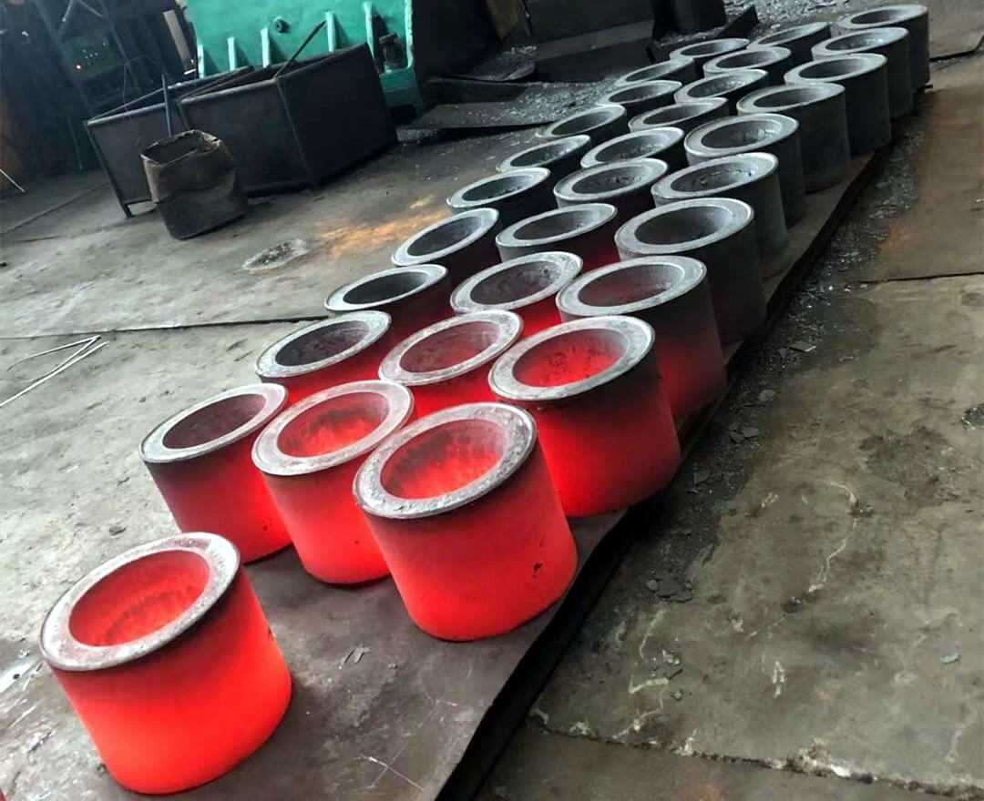 high hot temperature of forgings in forging plant